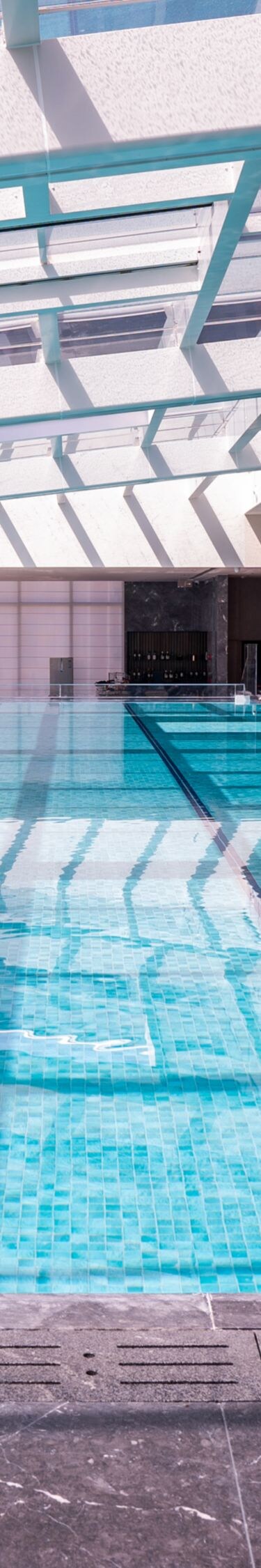 indoor pool under natural light