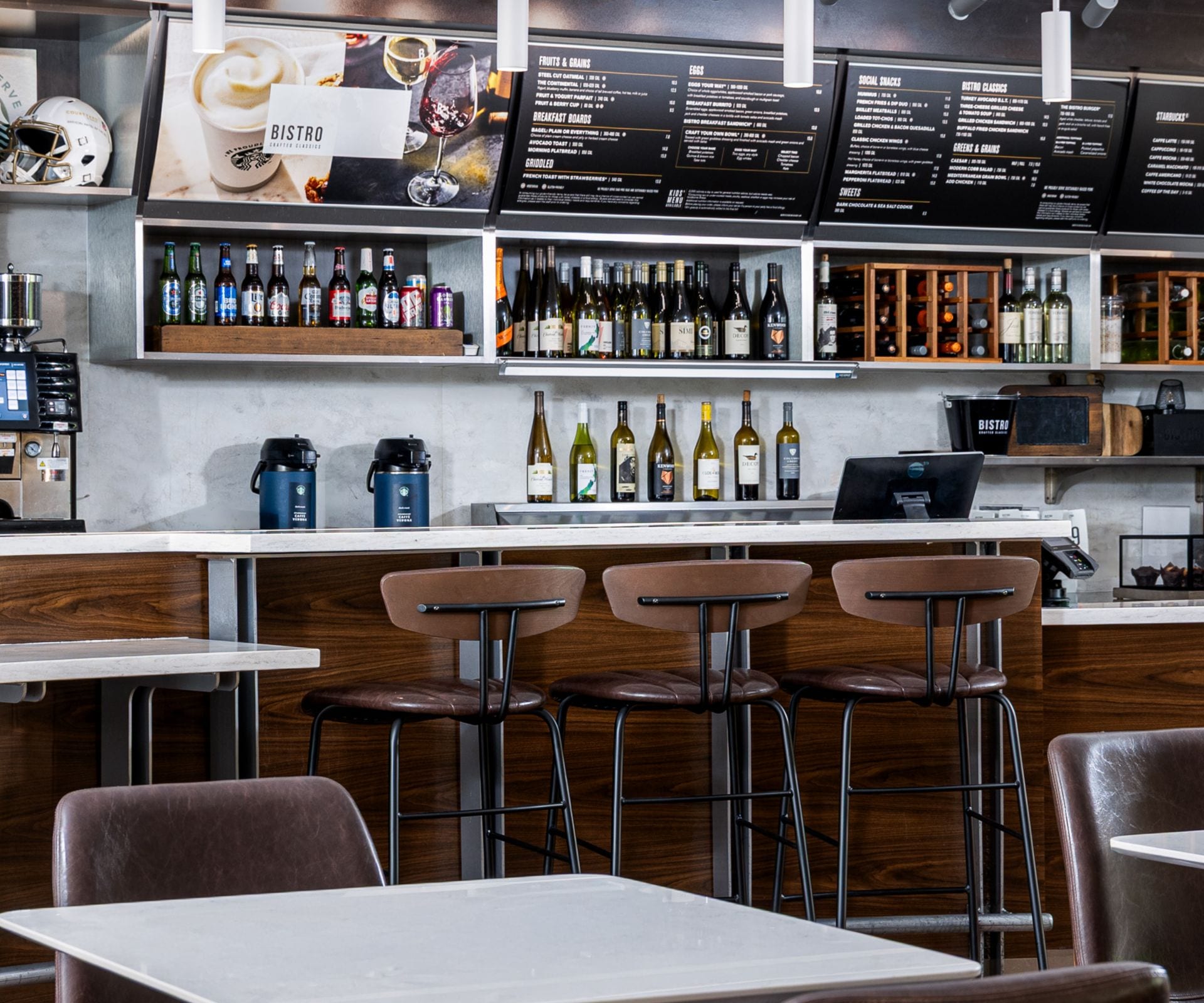 Bistro dining area with seating