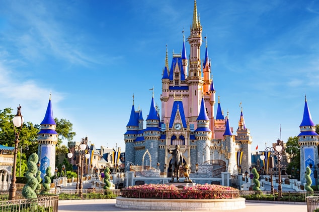 Cinderella Castle at Disney World in daytime.