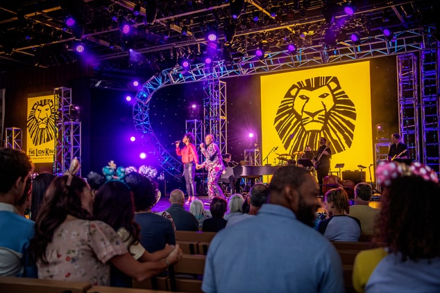 Lion King Show with musicians and singers.