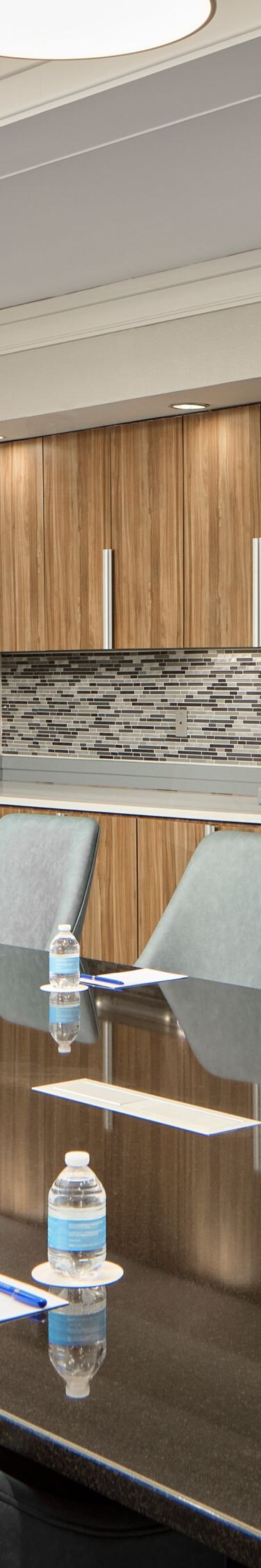 Conference room with table and chairs