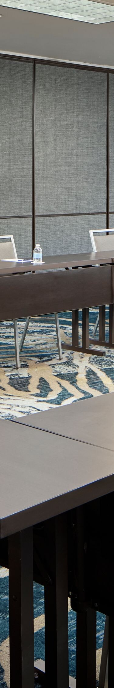 Sleek boardroom setting
