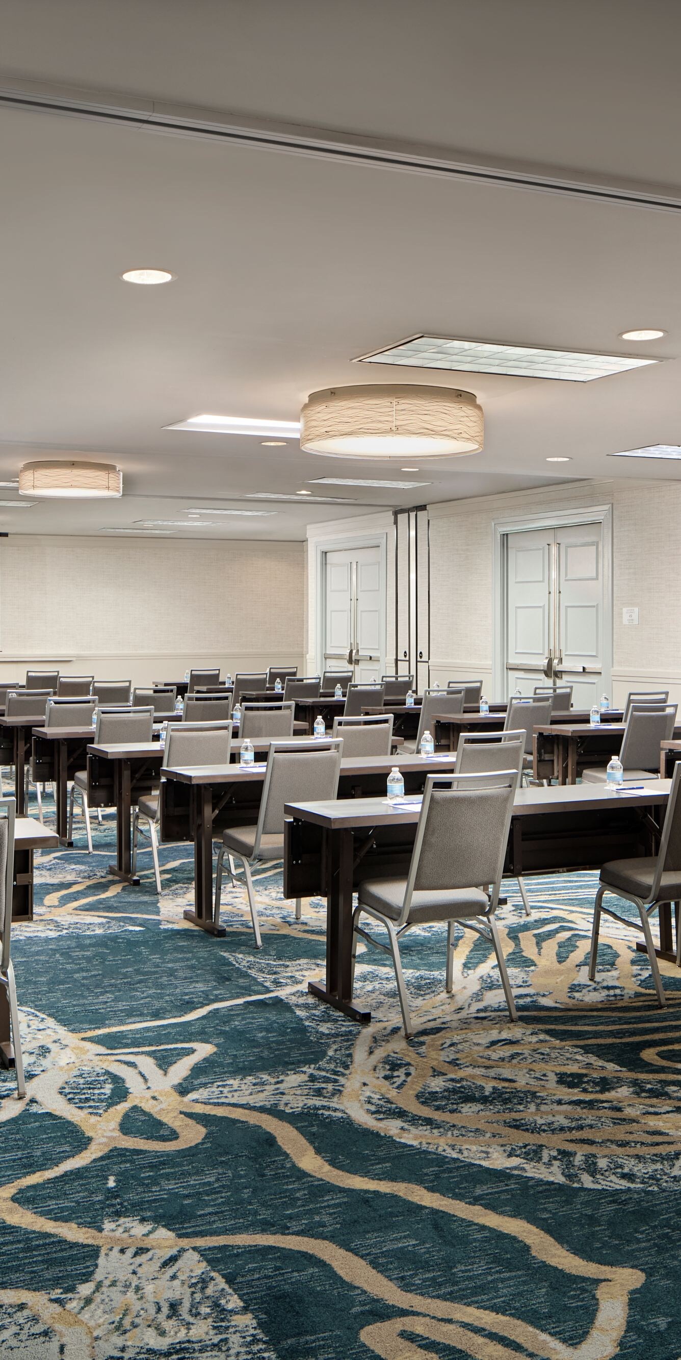 Large meeting room with tables