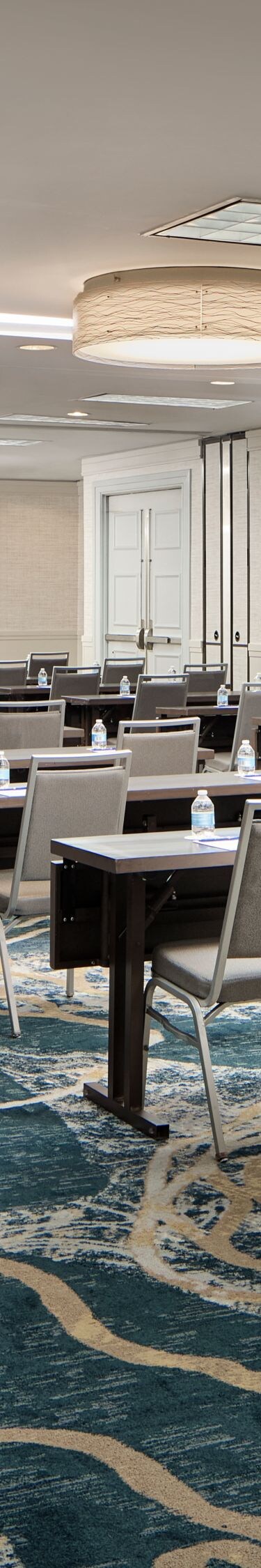 Large meeting room with tables