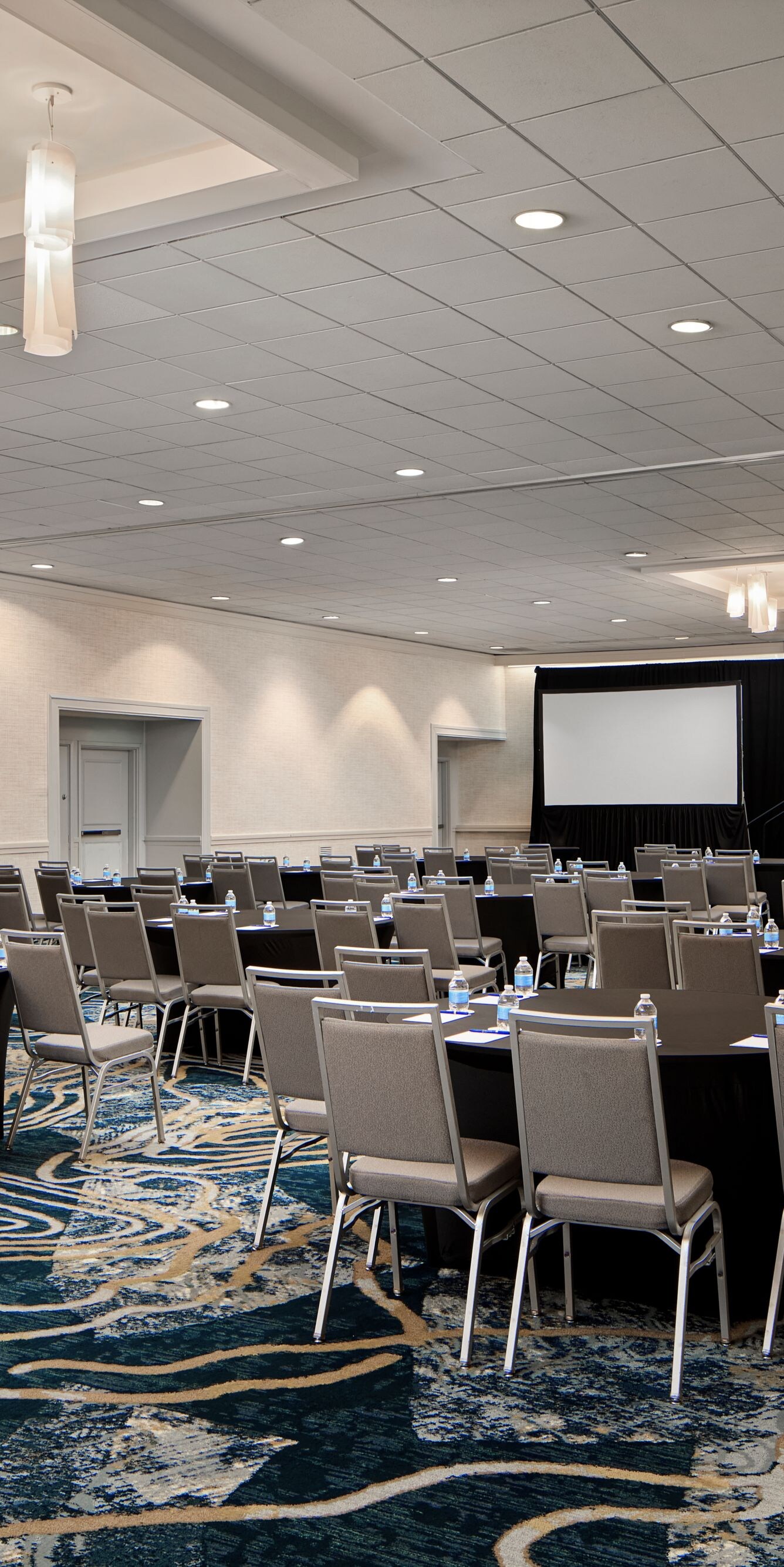 Ballroom with round tables