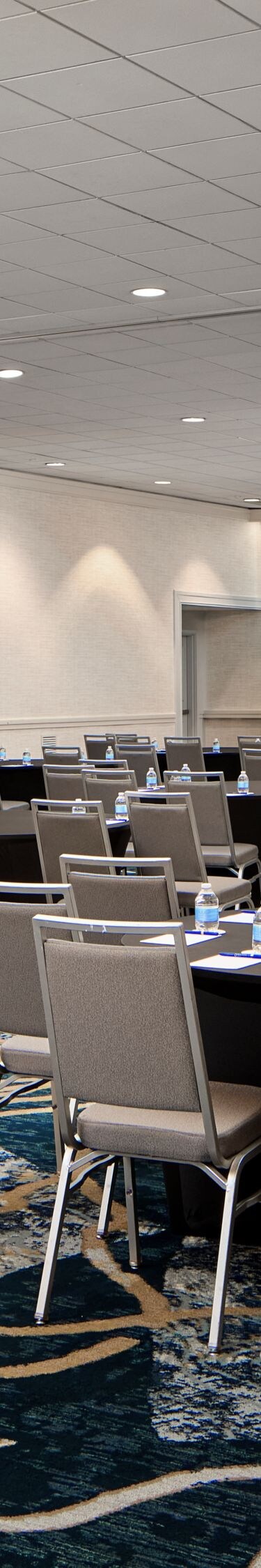 Ballroom with round tables