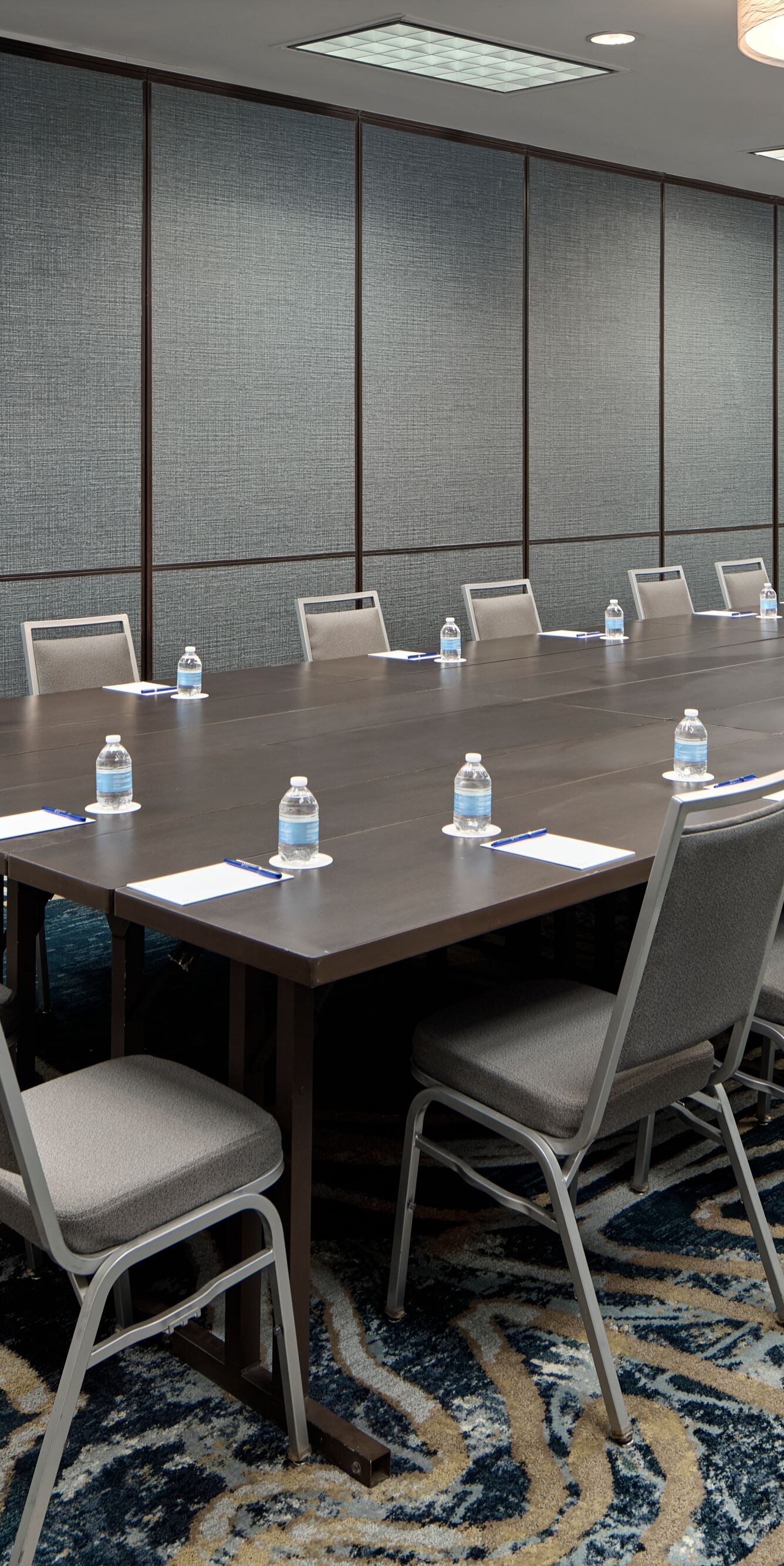 Boardroom with long table