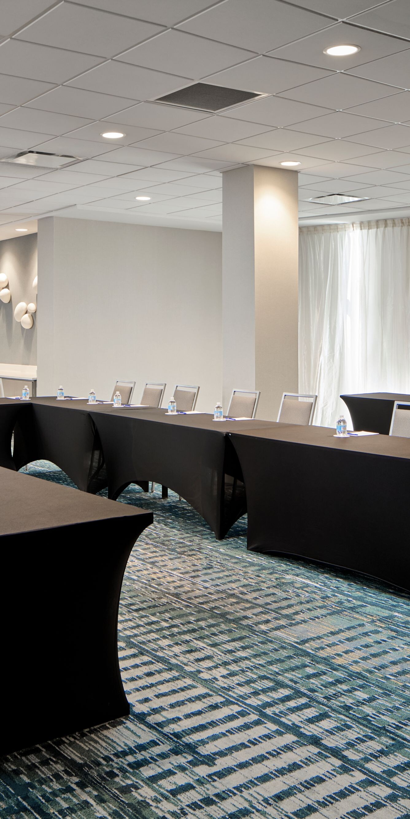 Corner meeting room setup