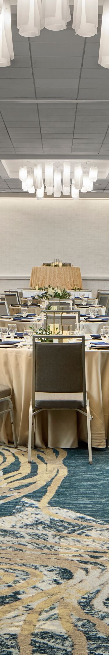 Wedding reception in ballroom