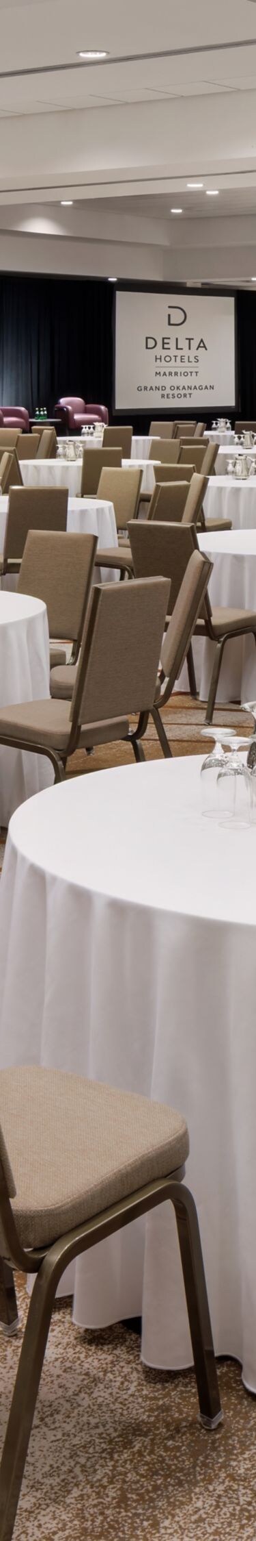 Ballroom with round tables