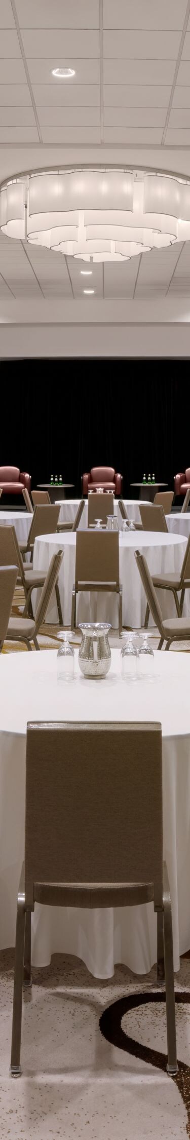 Ballroom with round tables