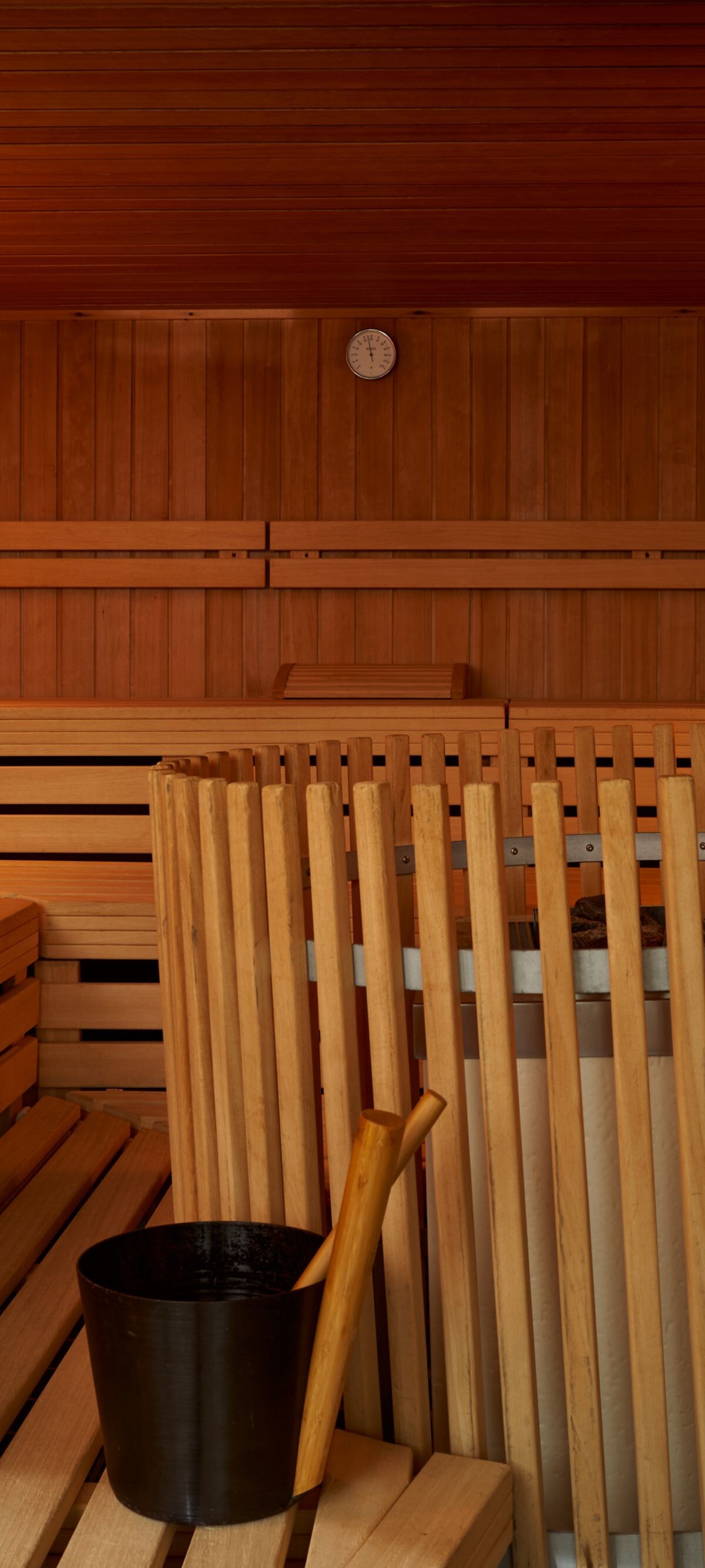 interior of spa sauna