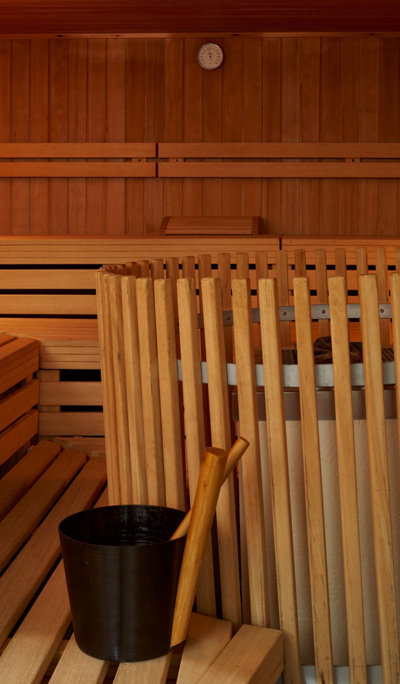interior of spa sauna
