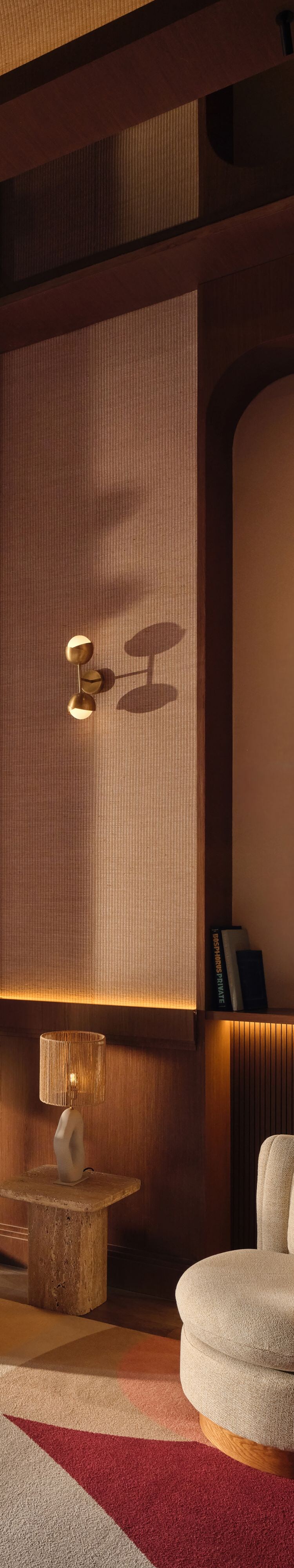 Lobby Corner with art pieces. 