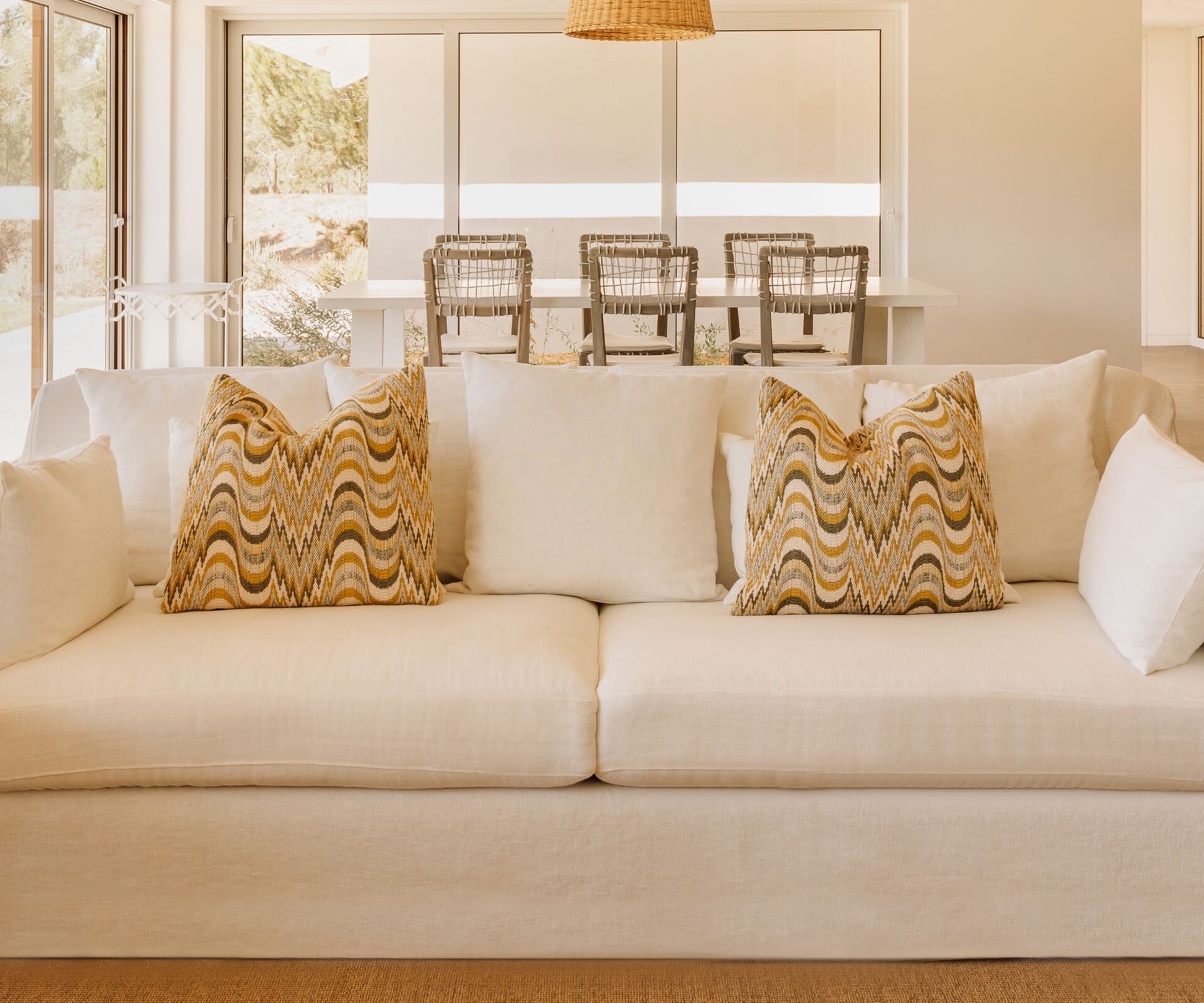 villa interior, living area