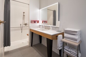 King Accessible bathroom with walk-in shower
