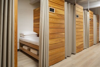 Resting beds in spa