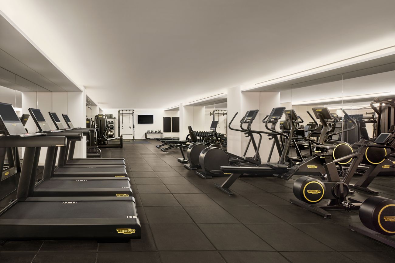 Wide view of the fitness center and equipment