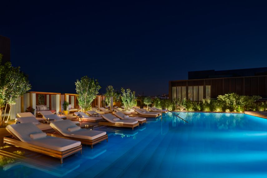 Pool Deck by Night