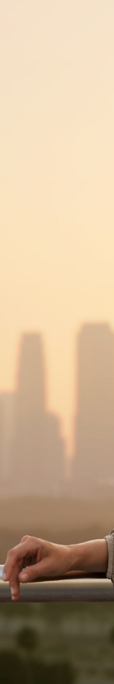 Woman enjoying the view of Burj Khalifa skyline