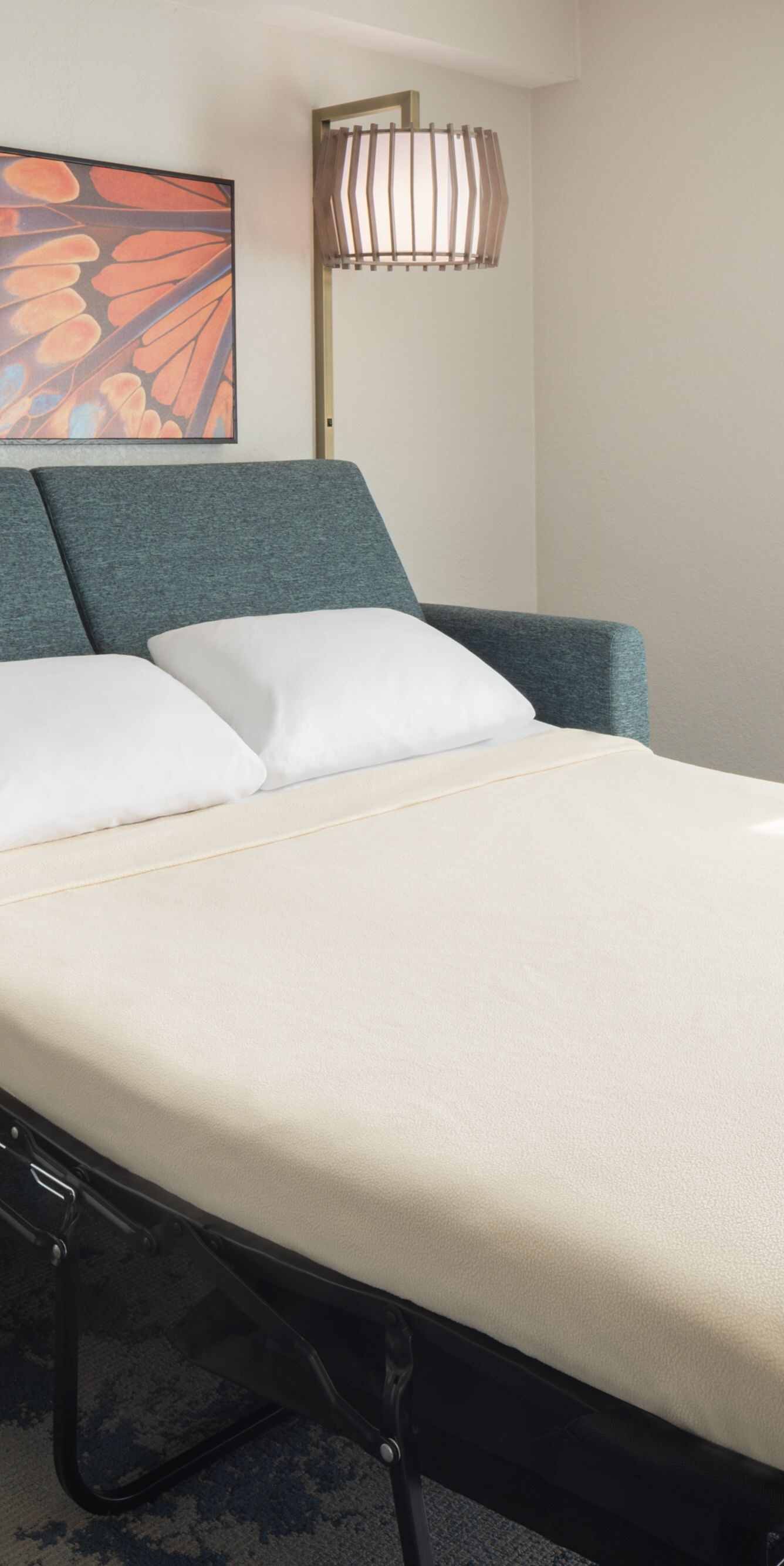 Guest room pull-out sofa bed