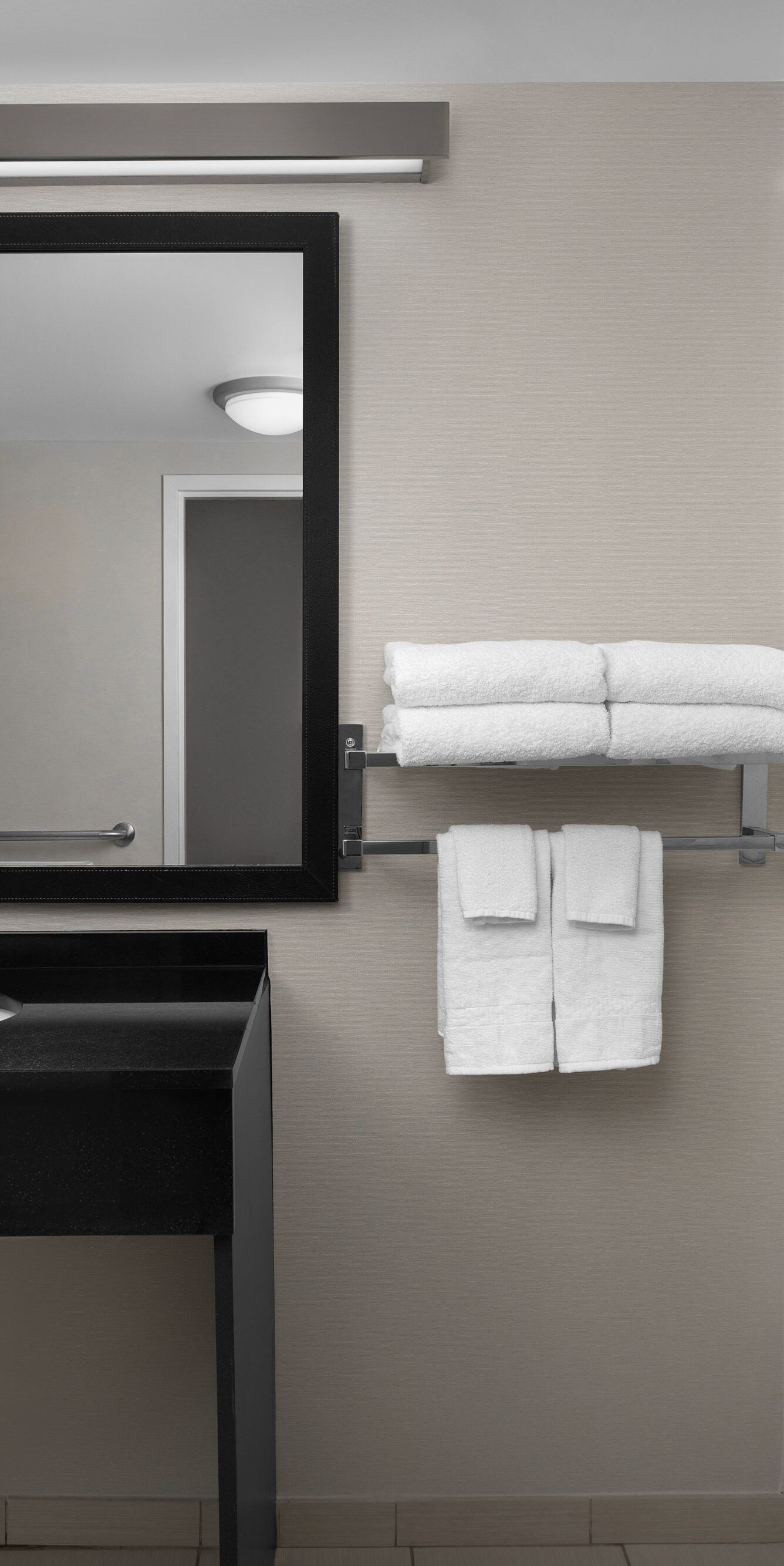 Accessible guest bathroom with ADA tub