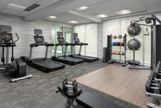 spacious gym with all equipment you could want