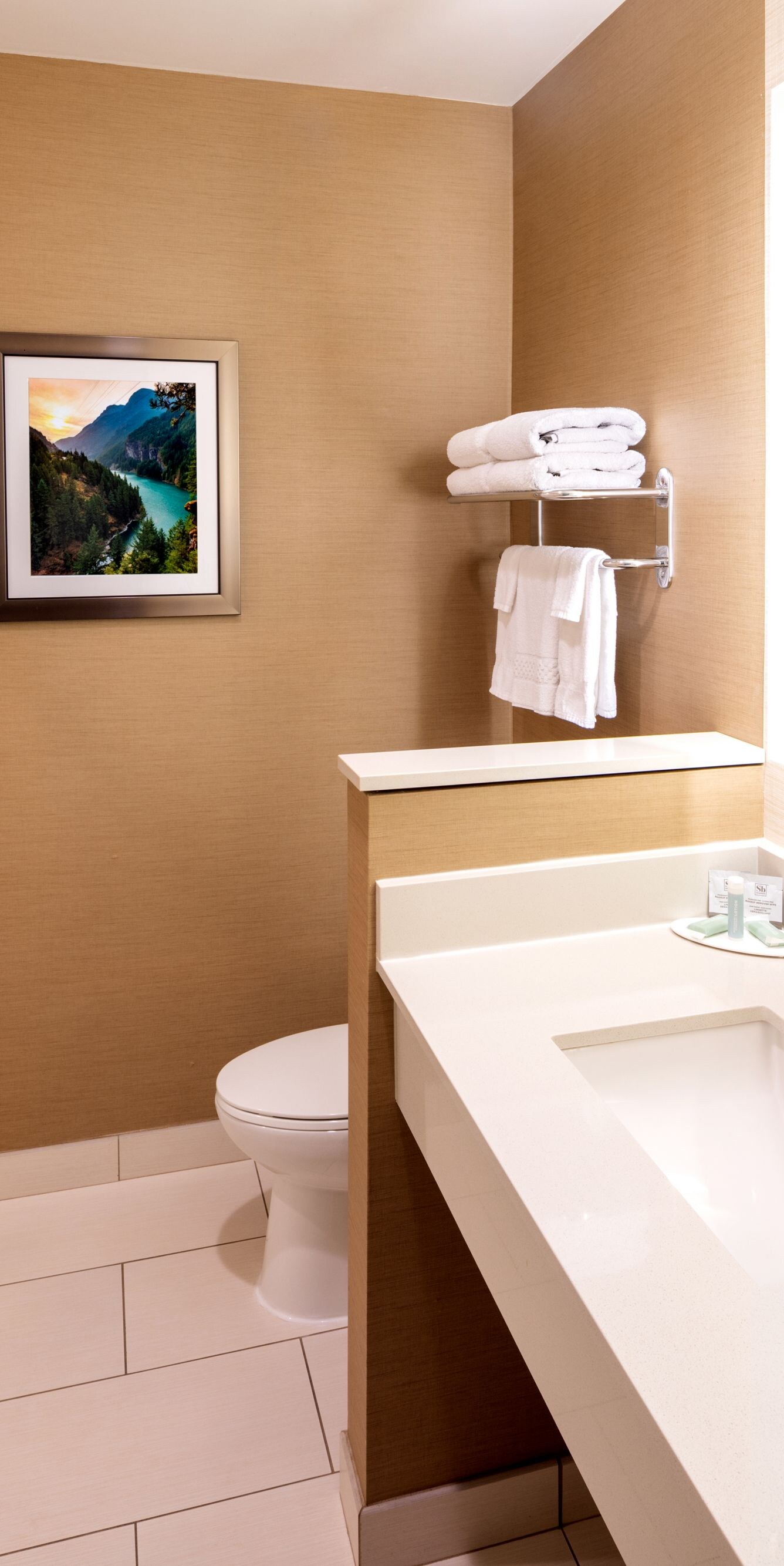 Accessible bathroom with shower and tub combo and 