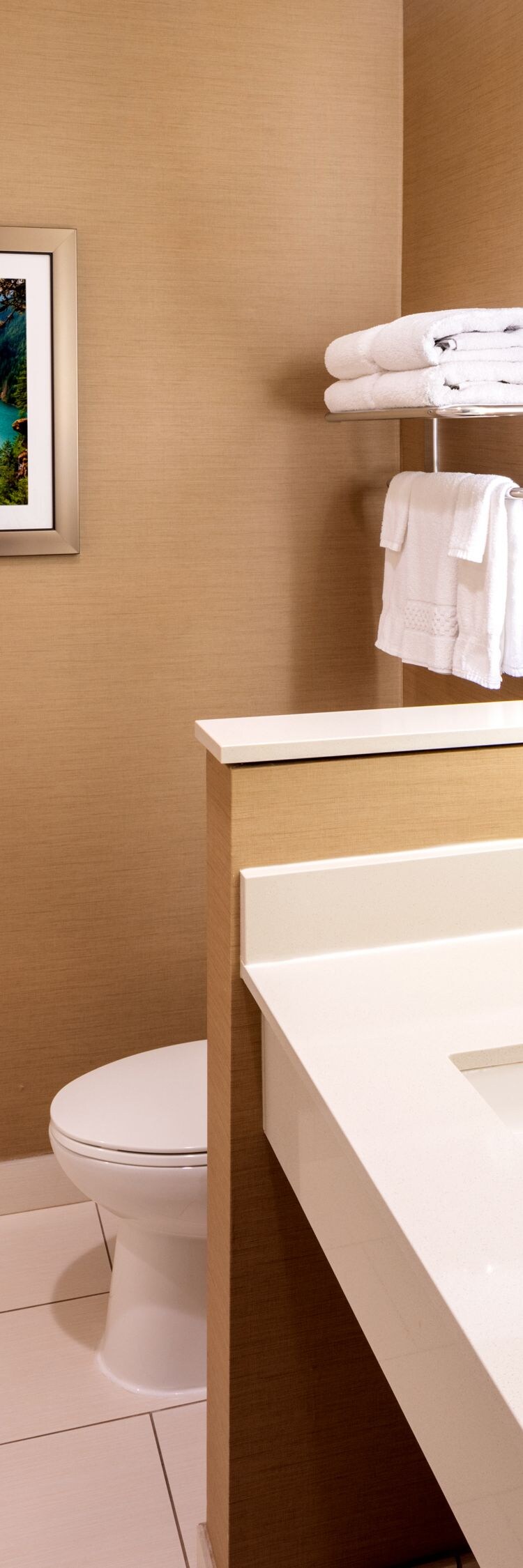 Accessible bathroom with shower and tub combo and 