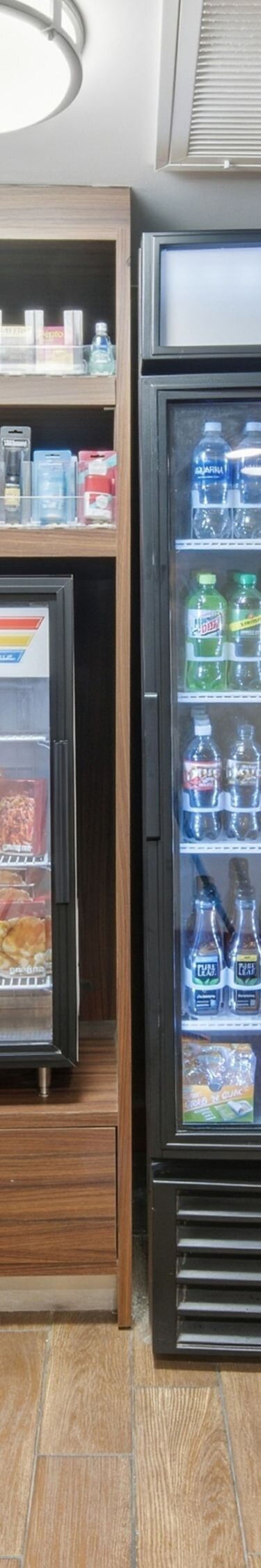 Market with drinks and snacks