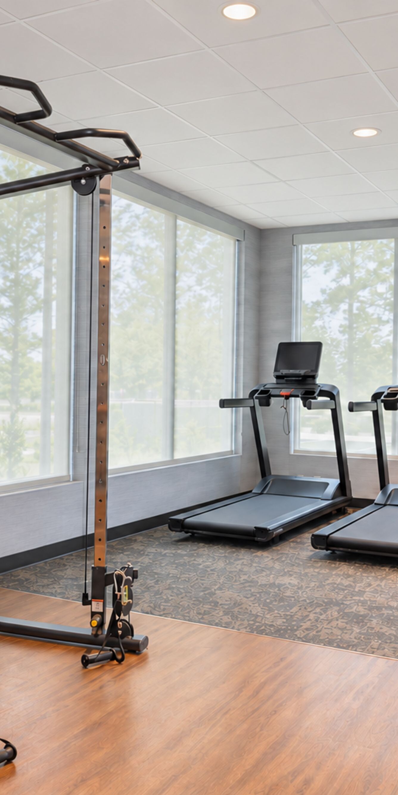 Fitness center with cardio and strength equipment