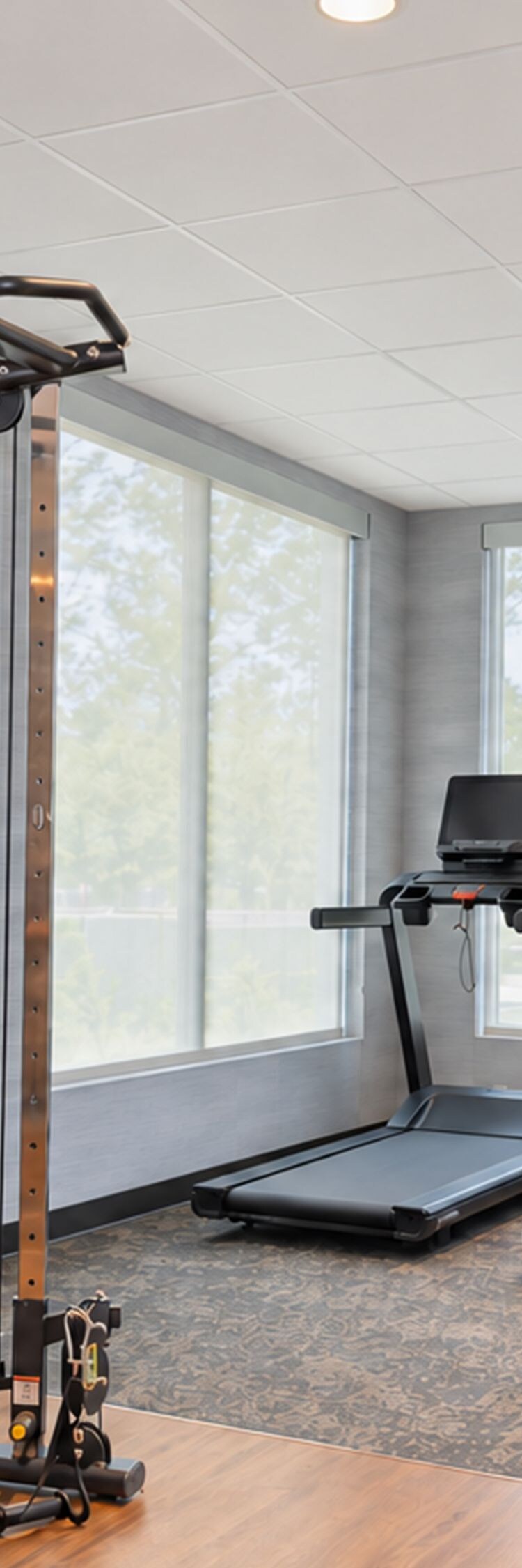 Fitness center with cardio and strength equipment