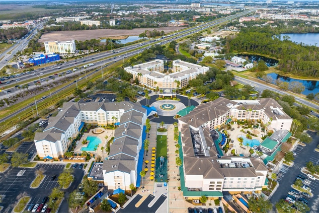 Aerial View of The Marriott Village