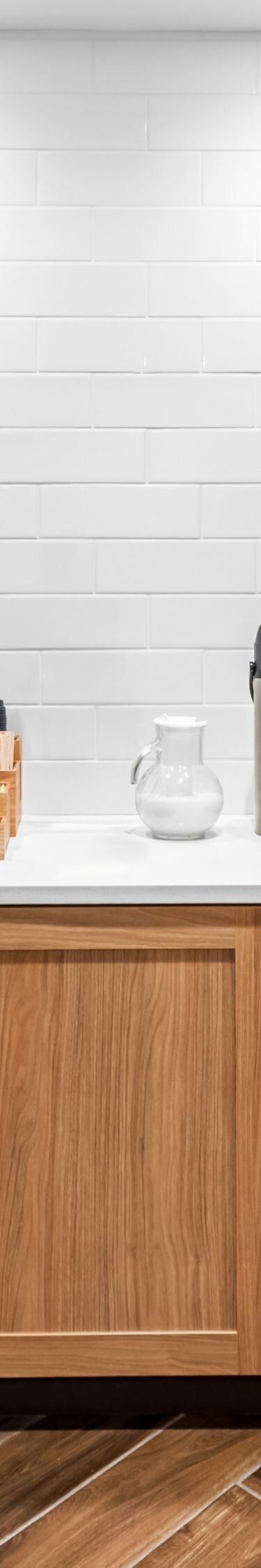 coffee station with carafes and creamers