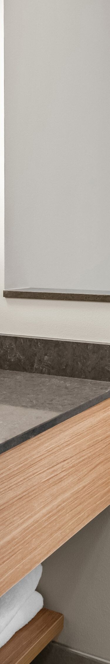 Walk-In Shower and spacious vanity
