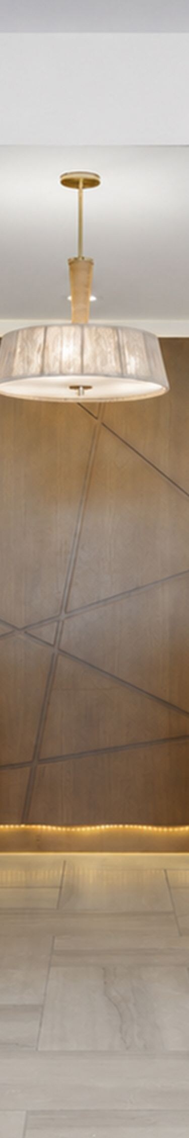 Hotel front desk with multiple check-in stations