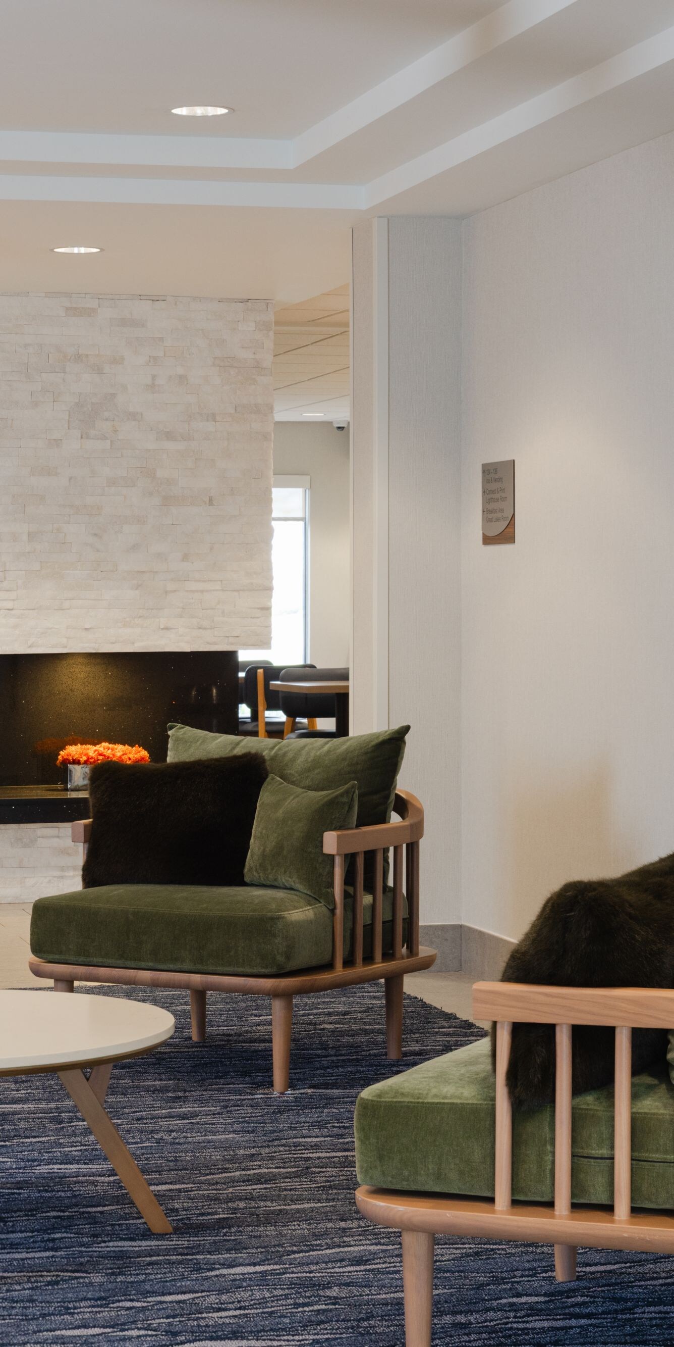 Welcoming hotel lobby