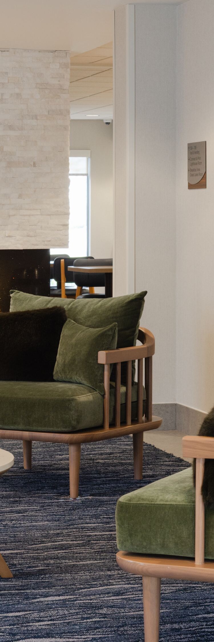 Welcoming hotel lobby