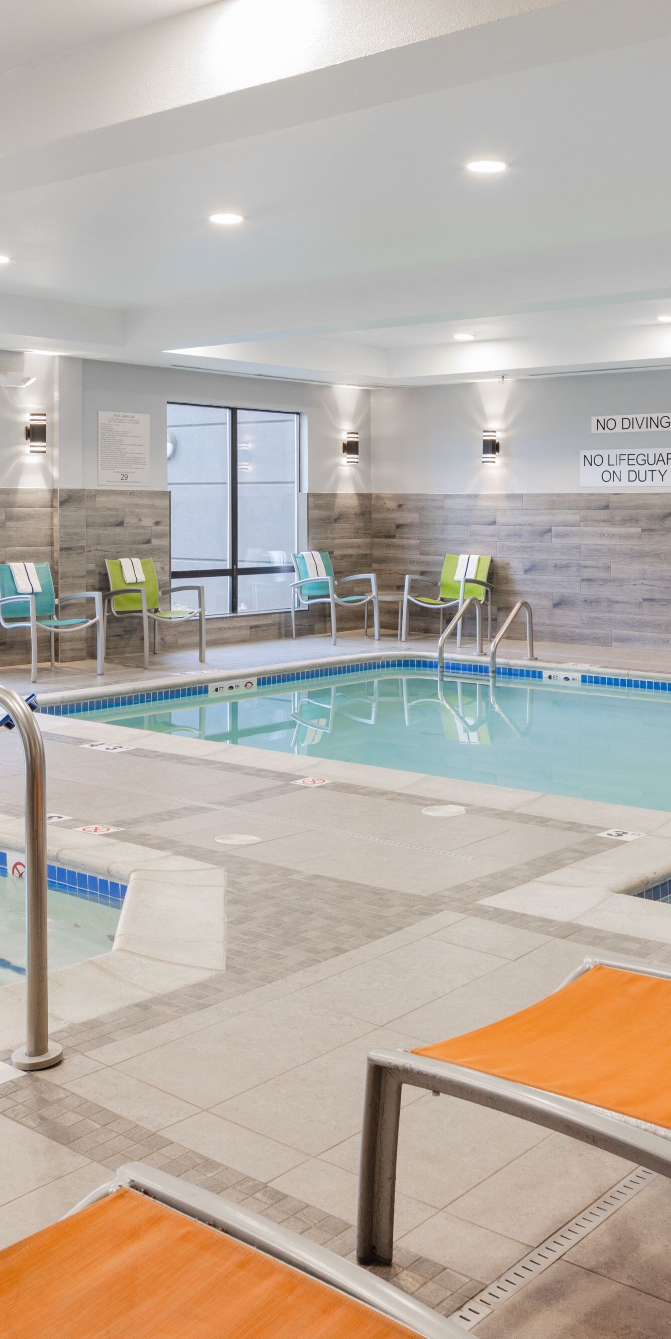 Indoor swimming pool and hot tub