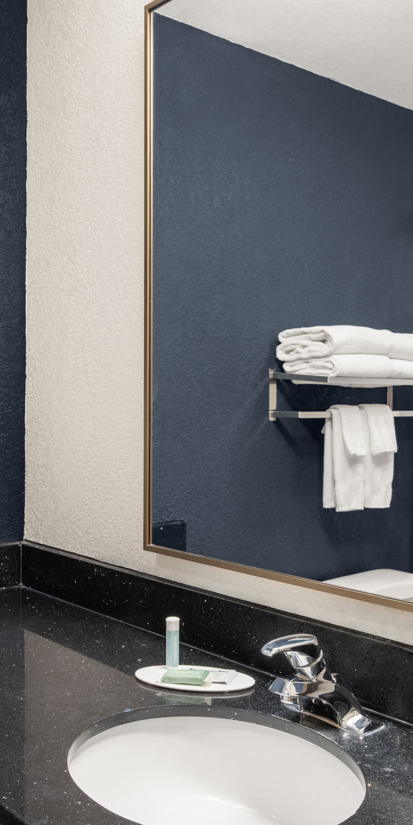 Guest bathroom with shower and tub combination