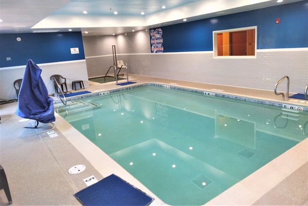 indoor heated pool and spa