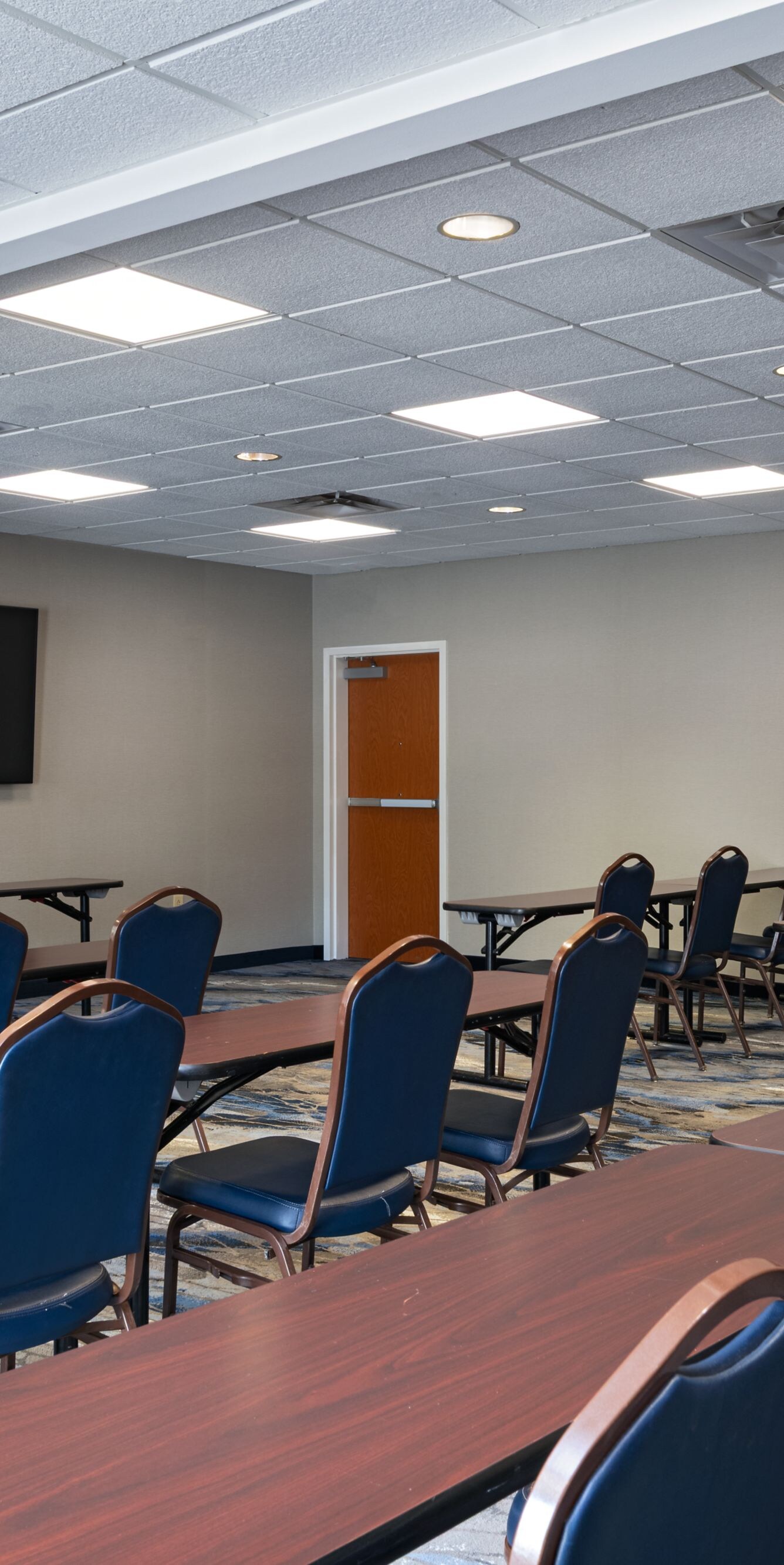 View of Bluebonnet Room set in classroom style