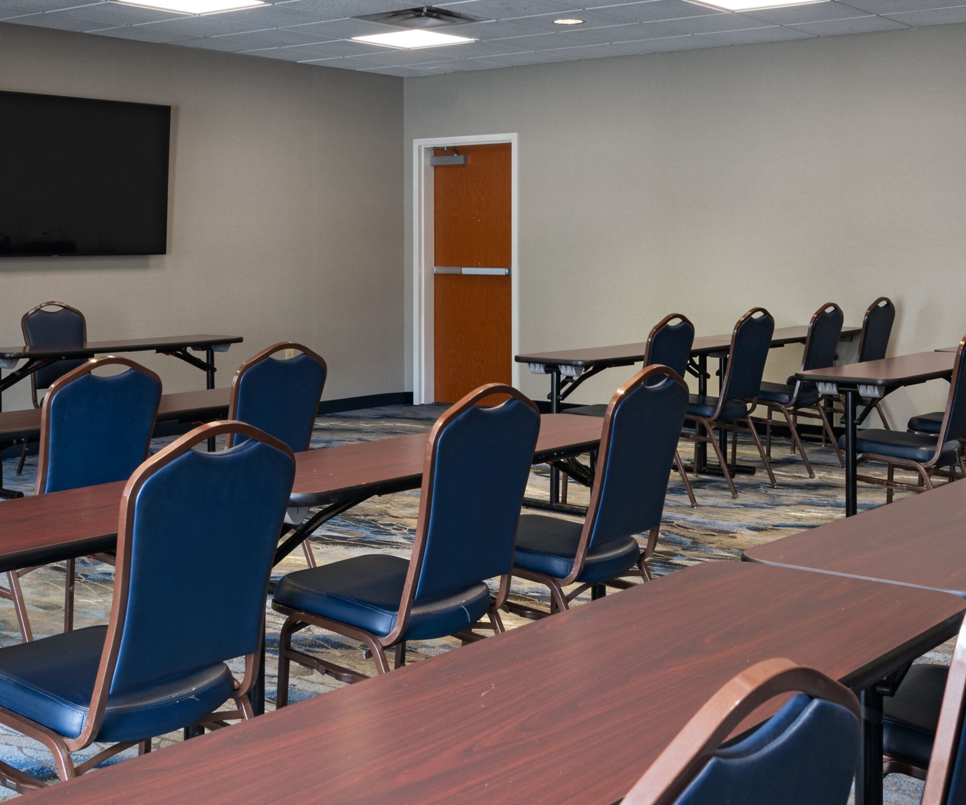 View of Bluebonnet Room set in classroom style
