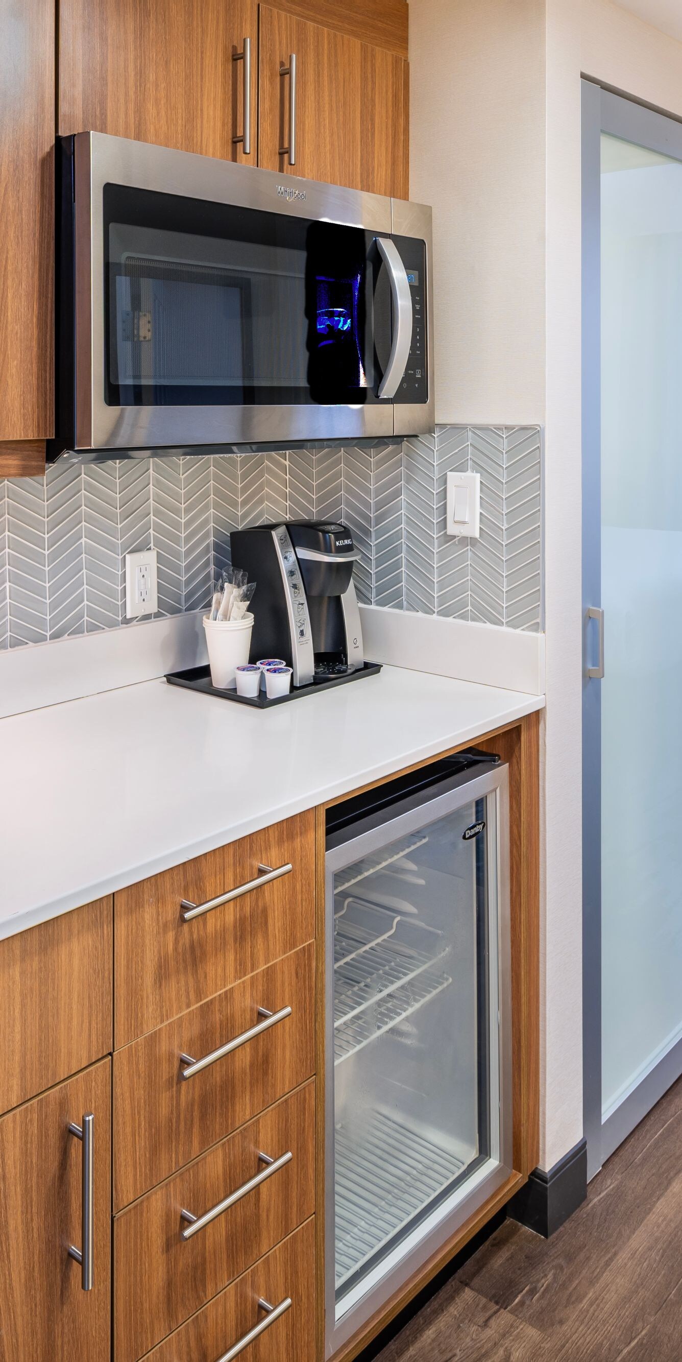Suite kitchenette with sink and microwave