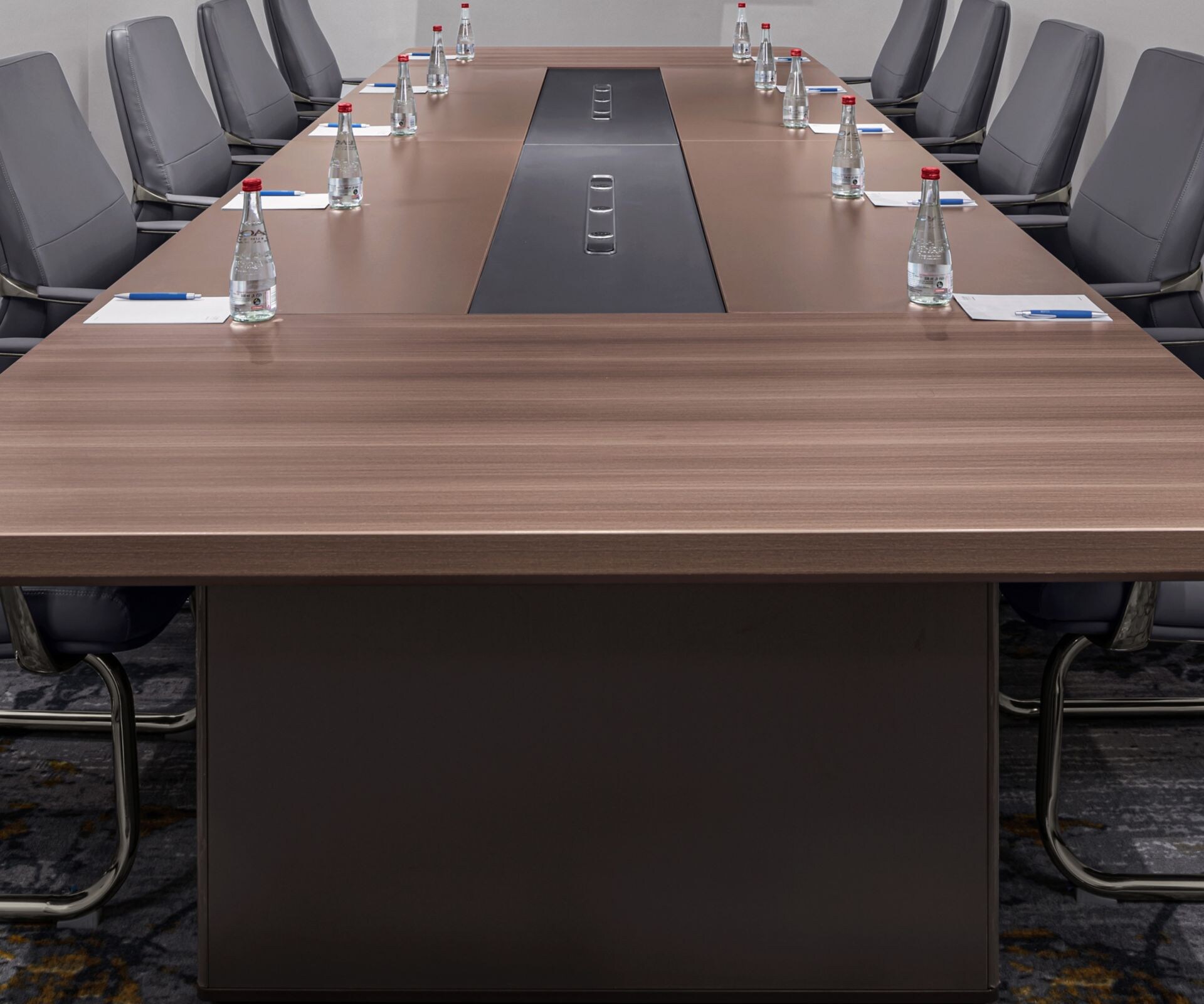 Projector, office chairs, table