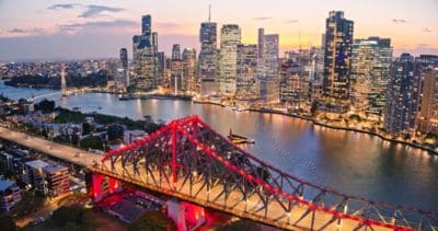 Story Bridge night city lights