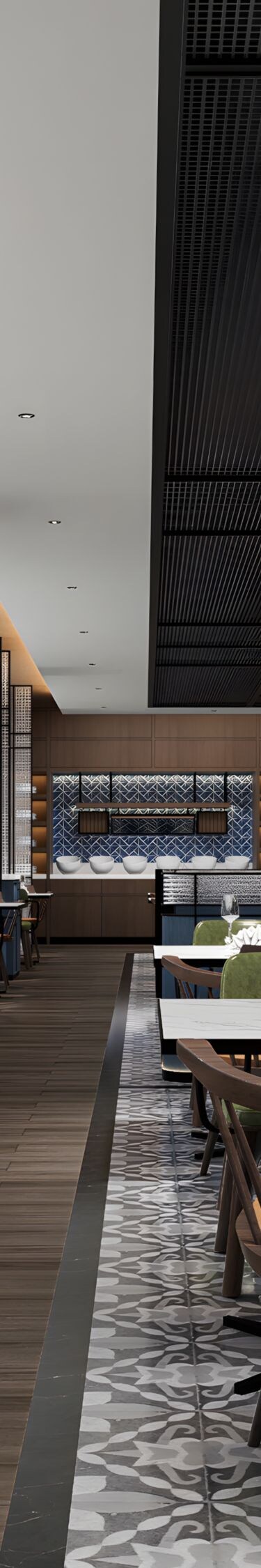 Restaurant with chairs and tables