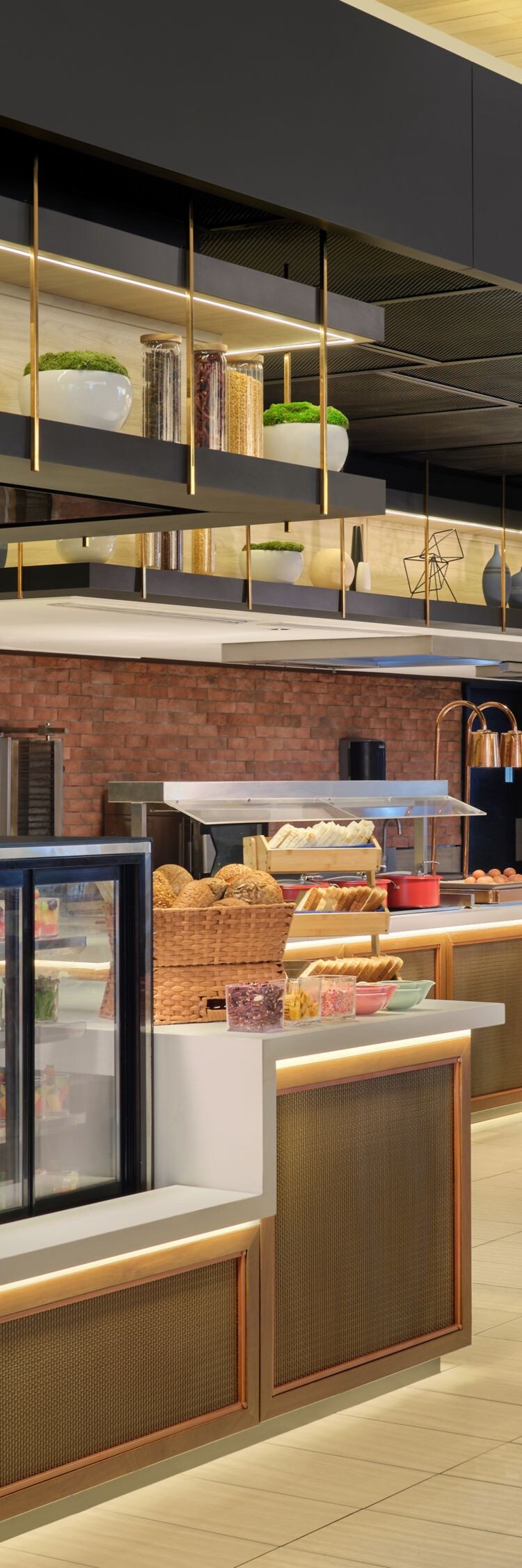 Restaurant buffet with artisanal pastries