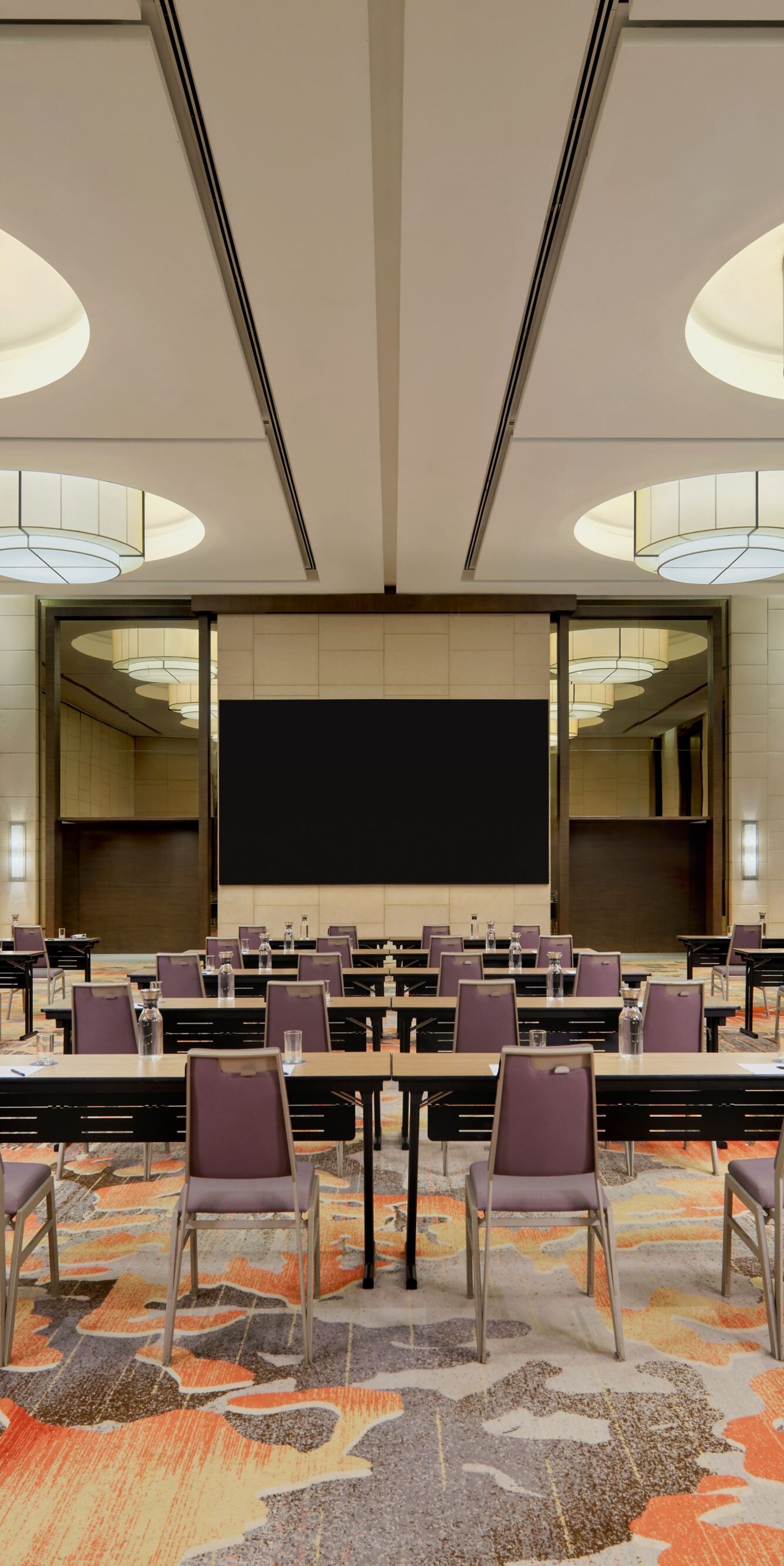 Meeting space with classroom setup