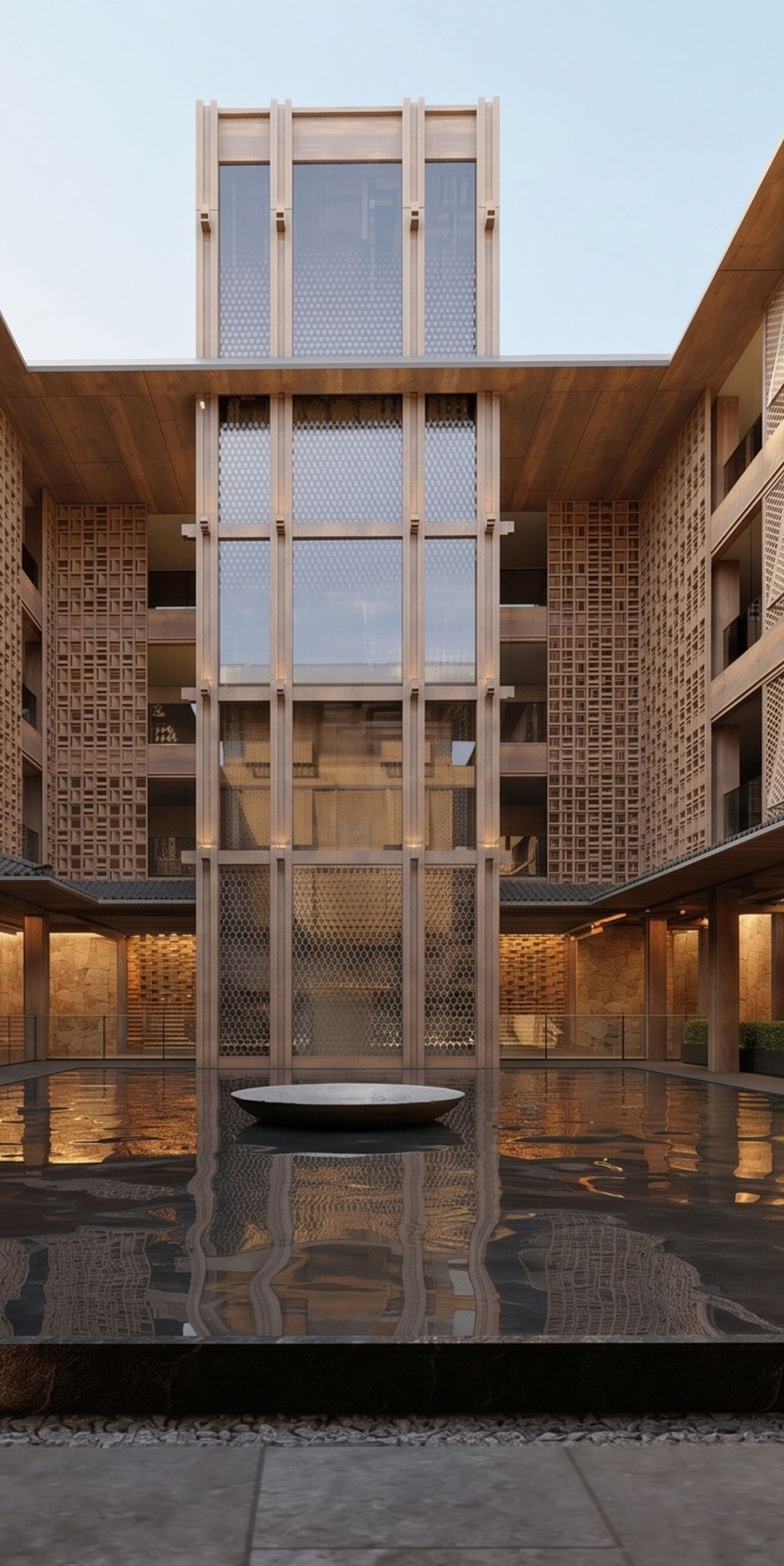 Hotel Interior with skylight 
